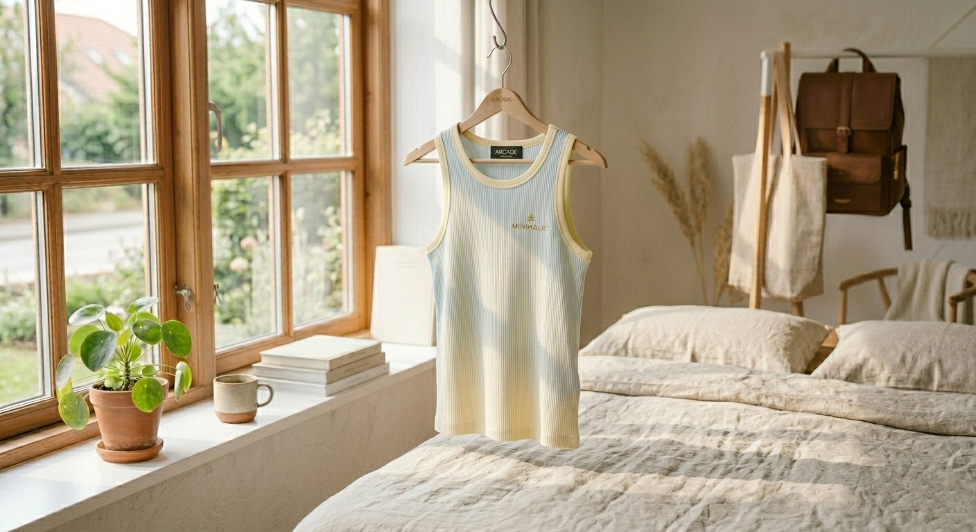 Cloud Breeze Ribbed Tank