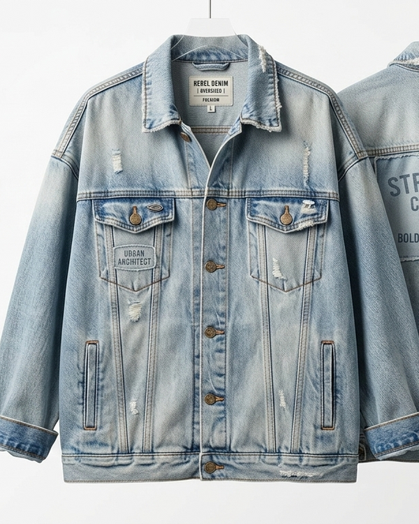 Weekend Glow Oversized Denim Jacket